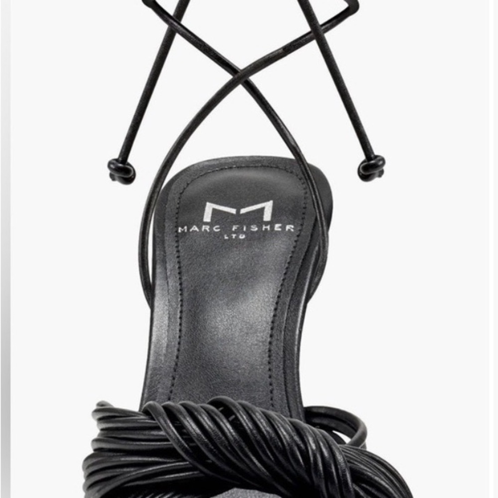 Marc Fisher Black Braided Sandals
